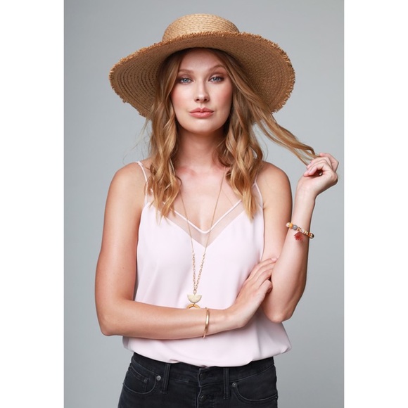 ‘Blessed’ Straw Hat w/ Ribbon Accent - Picture 7 of 8